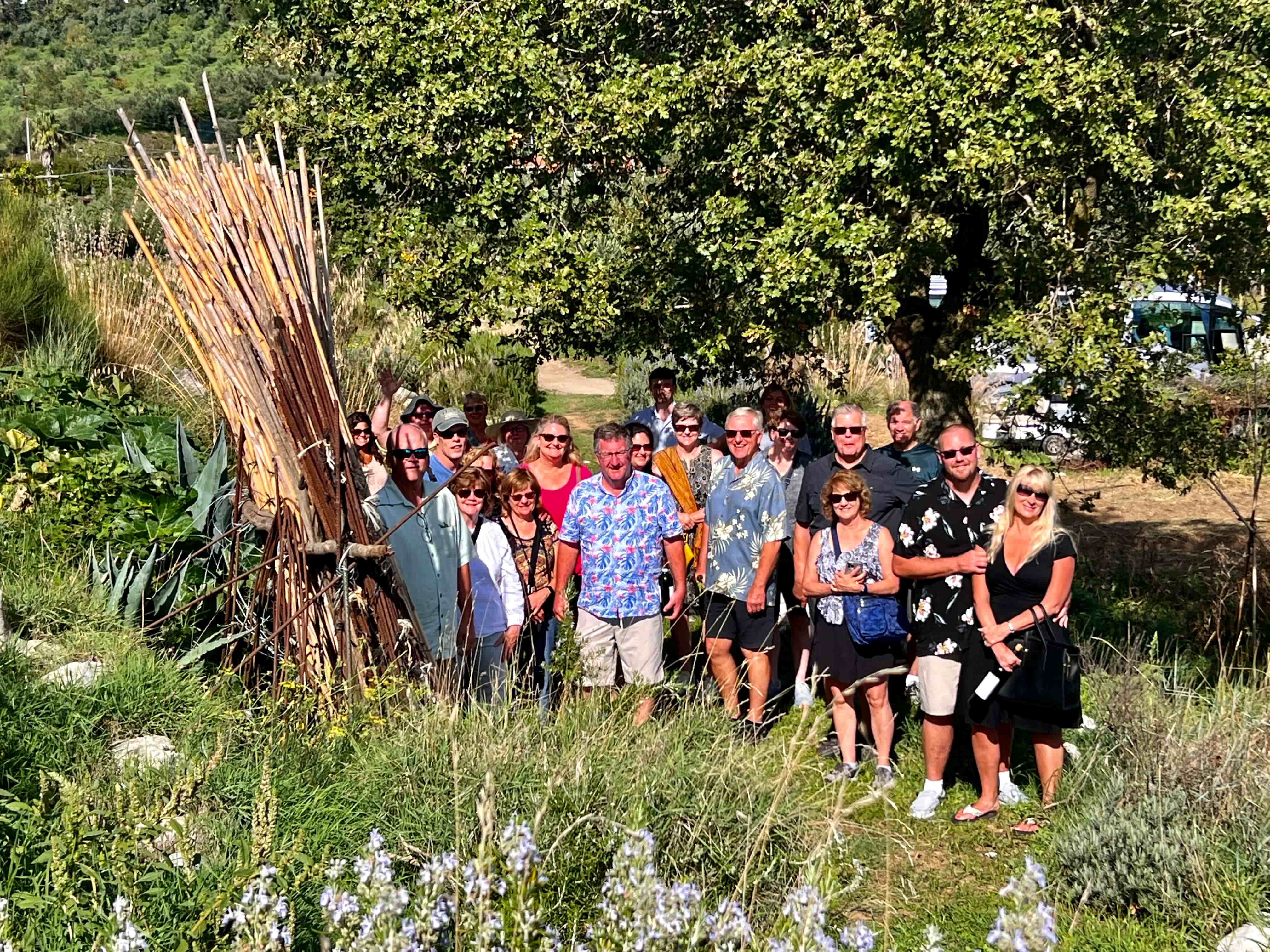 Group culinary experience in an Italian garden with local ingredients